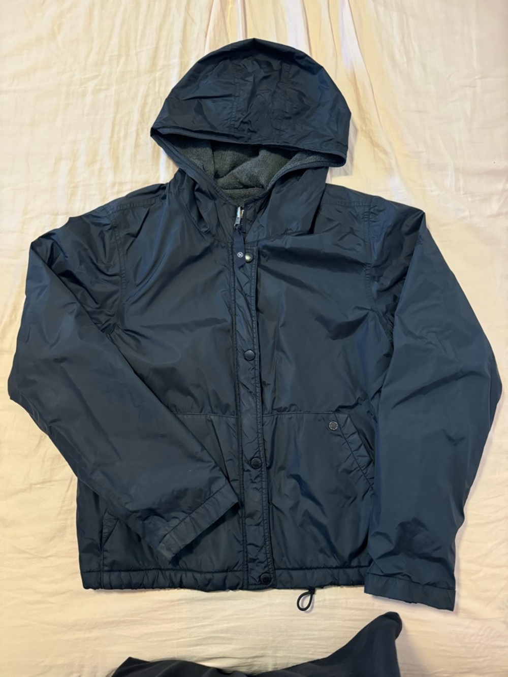 Nautica Navy Hooded Windbreaker Jacket